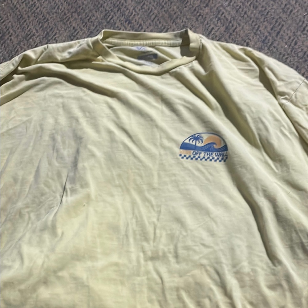 Yellow off the wall vans long sleeve shirt